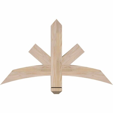 Ekena Millwork Alberta Smooth Timber Gable Bracket, Douglas Fir, 36"W x 21"H x 3 1/2"D x 3 1/2"F, 14/12 Pitch GBW036X21X0404ALB00SDF